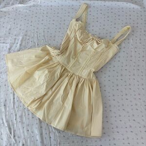 Pacsun Beverly & Beck Alessia Corset Mini Dress Yellow (S)